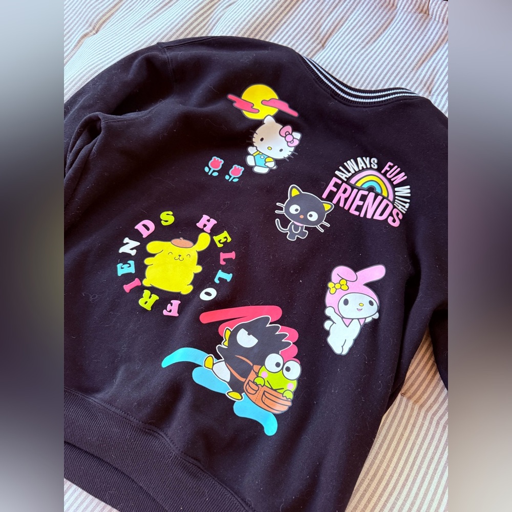 Hello Kitty Black Kids Sweatshirt size medium - Picture 2 of 5